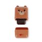 Legami - Deco Roller Stamp - Teddy Bear - Red Ink