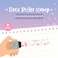 Legami - Deco Roller Stamp - Kitty - Pink Ink