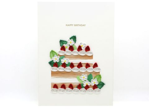 Origamo - Quilling Greeting Card - Filigrana Collection - Strawberry Cake