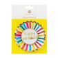 Talking Tables - Happy Birthday Badge - Rainbow Paper With Gold Foil Detail