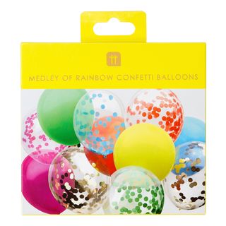 Talking Tables - Balloons - Pack of 12 (7 Pre-filled Confetti & 5 Solid Colours)