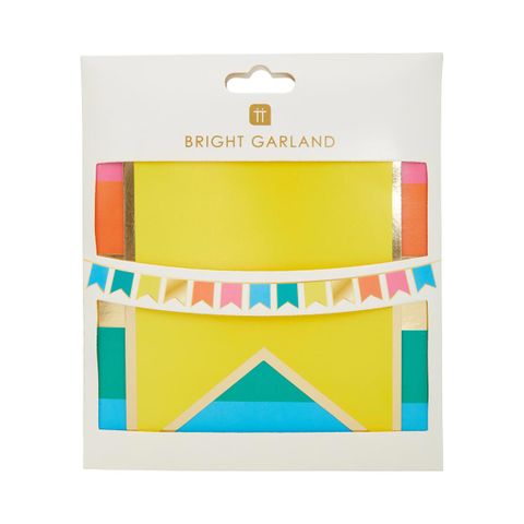 Talking Tables - Bunting with Gold Foil - 3m - Rainbow