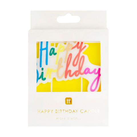 Talking Tables - Happy Birthday Candle - Rainbow - Large