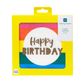 Talking Tables - Paper Napkins - 33cm - Pack of 20 - Rainbow  Happy Birthday