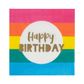 Talking Tables - Paper Napkins - 33cm - Pack of 20 - Rainbow  Happy Birthday