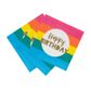 Talking Tables - Paper Napkins - 33cm - Pack of 20 - Rainbow  Happy Birthday