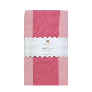 Talking Tables - Stripe Tablecloth - Extra Large - Fabric - Pink