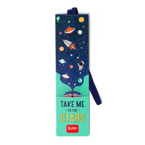Legami - Bookmark With Elastic - Space (Take Me to the Stars)
