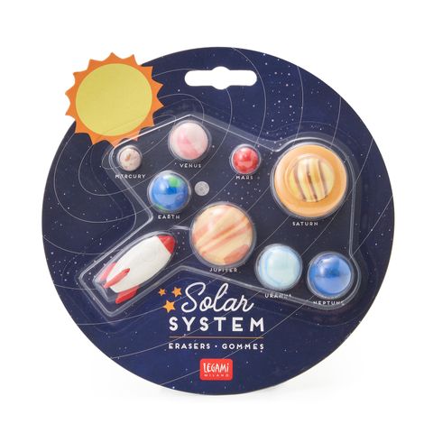 Legami - Set of 9 Erasers - Solar System