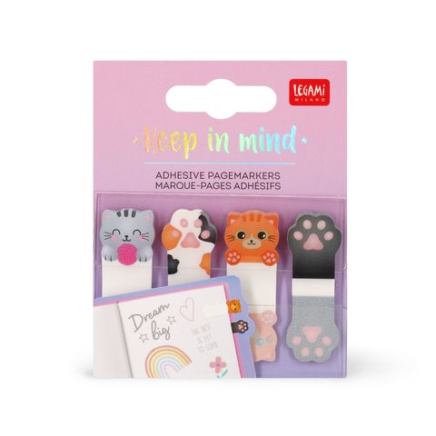Legami - Adhesive Page Markers - Kitty - Keep In Mind (Ships as Pk of 12 - SKNKIT2)
