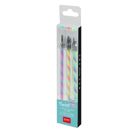 Legami - Set of 3 Multicoloured Pens - Twist - Multicolor  (ships as a Pk of 12 -TWPKIT1)