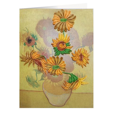 Origamo - Quilling Greeting Card - Van Gogh Collection - Sunflowers