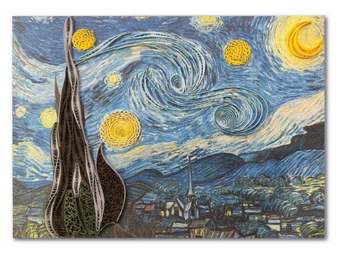 Origamo - Quilling Greeting Card - Van Gogh Collection - Starry Night