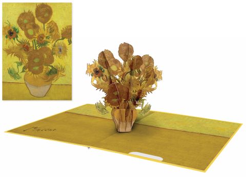 Origamo - Pop Up Greeting Card - Van Gogh Collection - Sunflowers