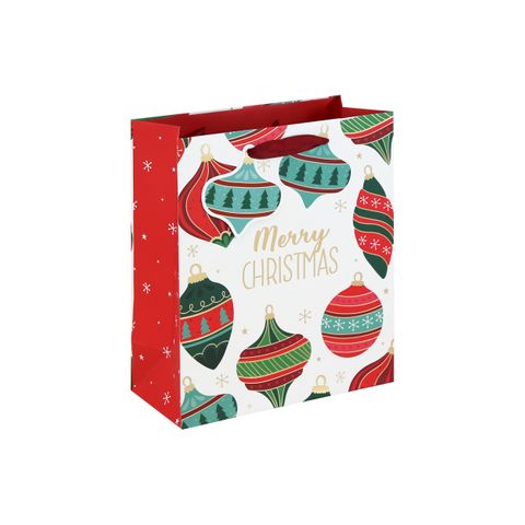 Eurowrap - Christmas Baubles - Medium Gift Bag