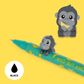 Legami - Gel Pen With Animal Decoration - Lovely Friends - Gorilla