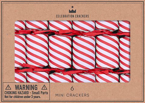 Celebration Crackers - Mini Crackers - 6 Inch - Candy Christmas - Set of 6