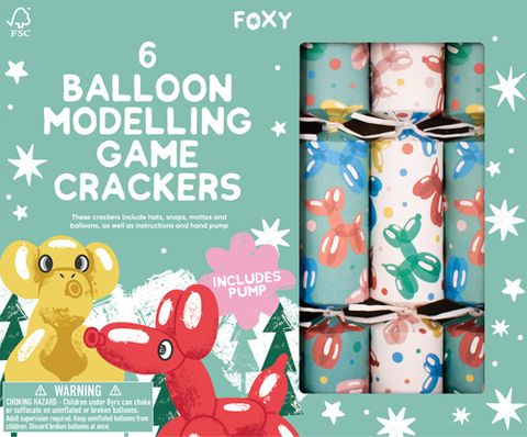 Foxy - Novelty Crackers - 12 Inch - Balloon Modelling - Set of 6