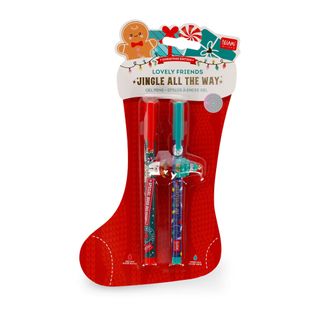 Legami - Set of 2 Gel Pens - Lovely Friends - Jingle All The Way