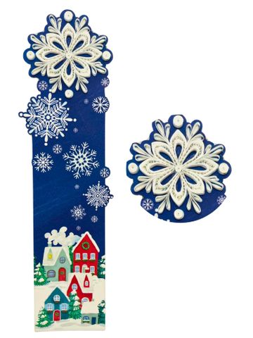 Origamo - Bookmark - Snowy Village