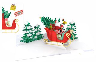 Origamo - Pop Up Christmas Card - Kirigami Collection - Santa in the Snow