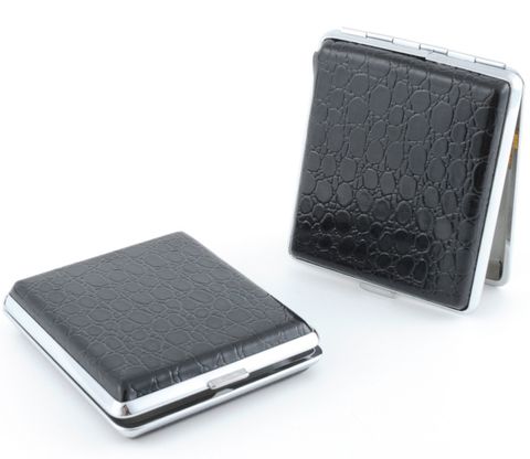 CIGARETTE CASE METAL/ LEATHER