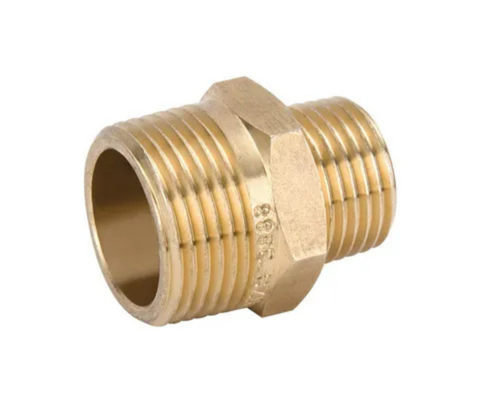 Brass Hex Nipple 25mm