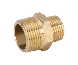Brass Hex Nipple 25mm