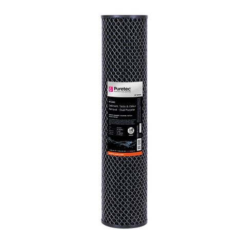 Dual Purpose Carbon Maxi Plus Cartridge, 20 inch, 10um