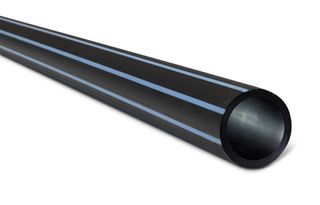 110mm SDR11 PN16 PE100 Blue Stripe 6Mtr Straight Length