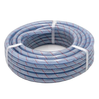 Clear Multi Purpose Hose Red Stripe 12mm x 100Mtr