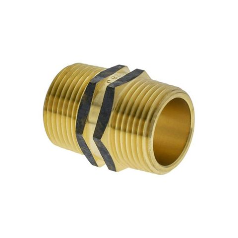 Brass Hex Nipple 15mm