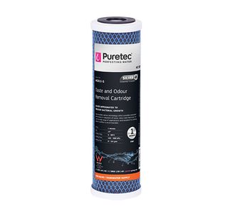 Puretec 10'' x 2.5'' 1 um Silver, Moulded Carbon Filter Cartridge