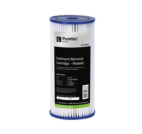 Puretec 10'' x 4.5'' 5 um B/B Sediment Filter Cartridge (Pleated)