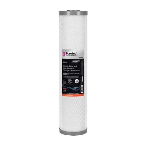 Puretec 20'' x 4.5" 5 um B/B Filter Cartridge Silver Impregnated (Carbon Block)