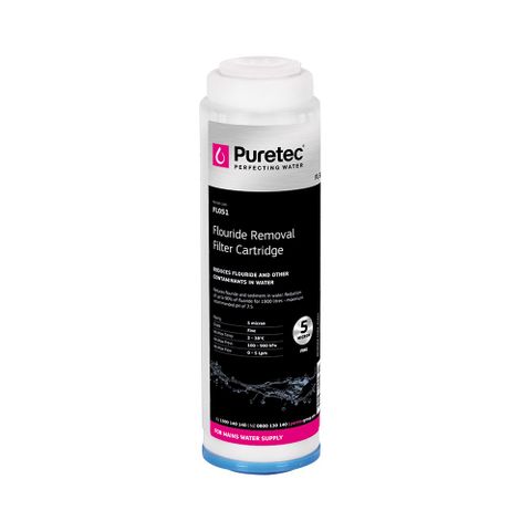 Puretec 10'' x 2.5'' 5 um Fluoride Reduction Filter Cartridge