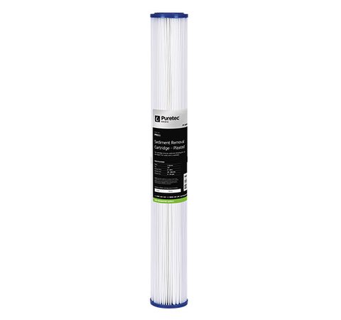 Puretec 2.5 x 20" 20um B/B Sediment Filter Cartridge (Pleated)