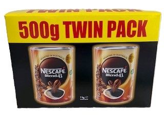 Nescafe Blend43 COFFEE  500g Twin Pack 1kg
