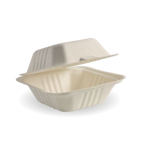 BioCane 6" x 6" x 3" Clam Shell - Natural    ctn/500