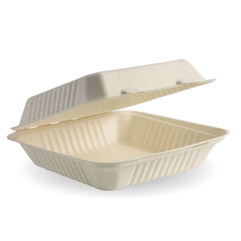 BioCane 9" x 9" x 3" Natural Clam     ctn/200