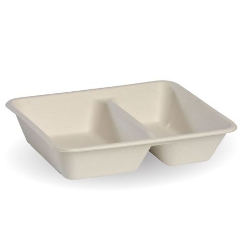 2 Compartment Base Natural 240x180x50mm 530/380ml ctn/500