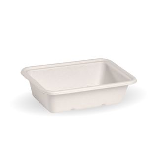 Biocane Takeaway 600ml Tray White