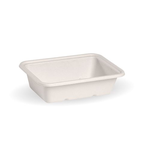 Biocane Takeaway 600ml Tray White