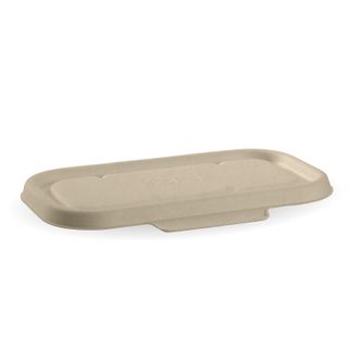 Biopak Biocane Rectangle Lid - Natural   ctn/500