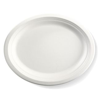 BioPak 12.5" x 10" BioCane Oval Plate    ctn/500