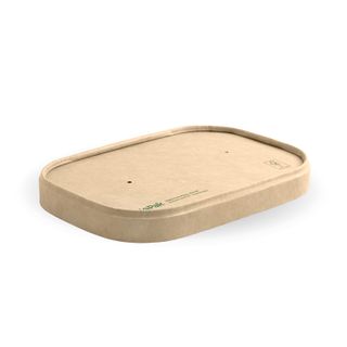 Biopak 500-1,000ml Kraft BioBoard Takeaway Lid   ctn/300