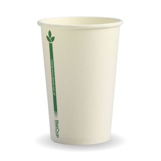 Biopak 10oz Single Wall Green Line Coffee Cup
