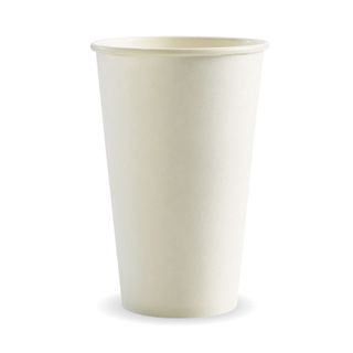 Biopak 16oz White Single Wall Coffee Cup   ctn/1000