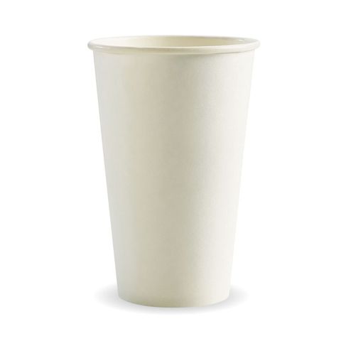 Biopak 16oz White Single Wall Coffee Cup   ctn/1000