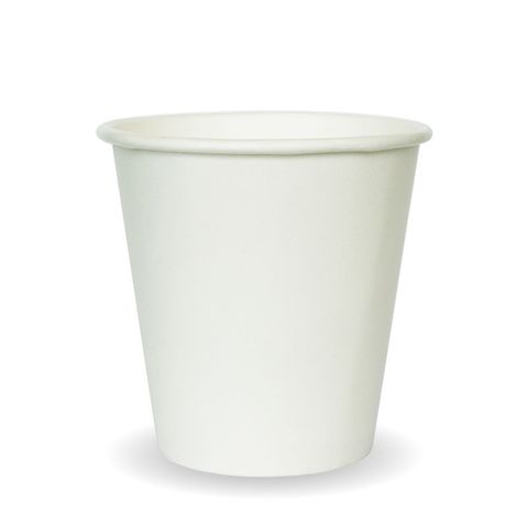 Biopak 6oz Single Wall White Coffee Cup